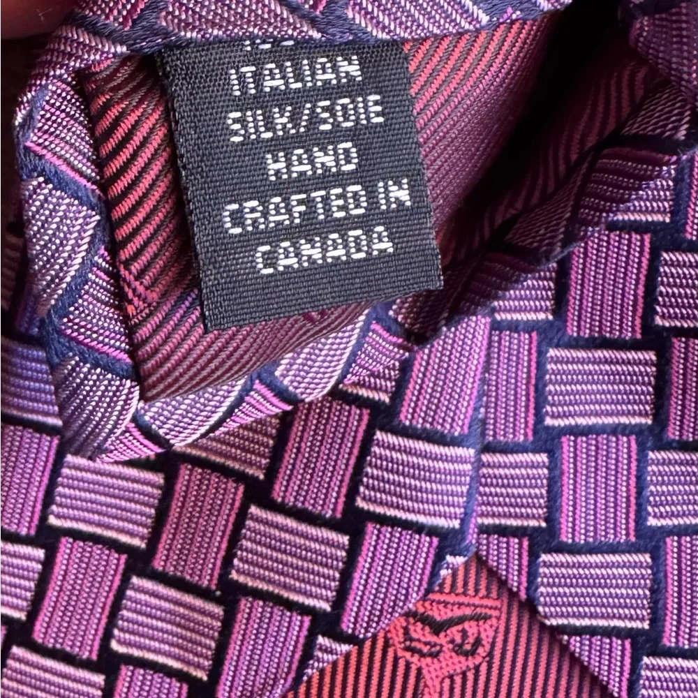 Sophisticated DION Collection Geometric Men's Tie in Rich Purple